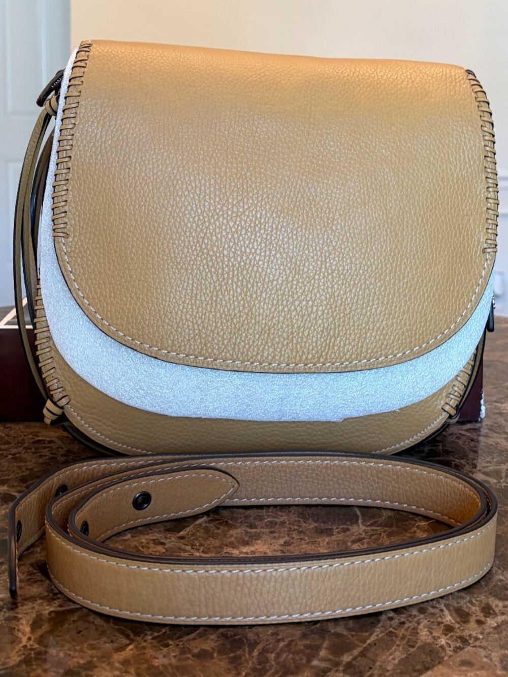 Coach 1941 Limited Edition Collection Whipstitch Saddle Bag (Dark Camel)